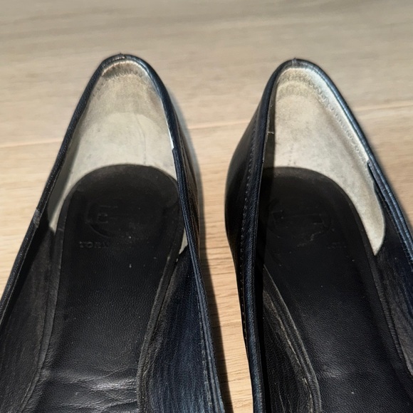 Tory Burch Black Reva Ballet Flats Gold Logo size 9.5 - Picture 4 of 5